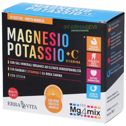 MAGNESIO E POTASSIO - 20 BUSTINE GUSTO ARANCIA