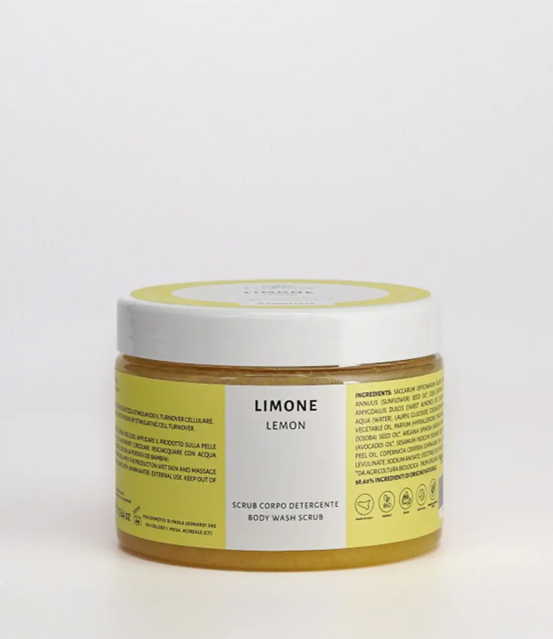 SCRUB CORPO DETERGENTE -LIMONE-ELLETHIC-500GR