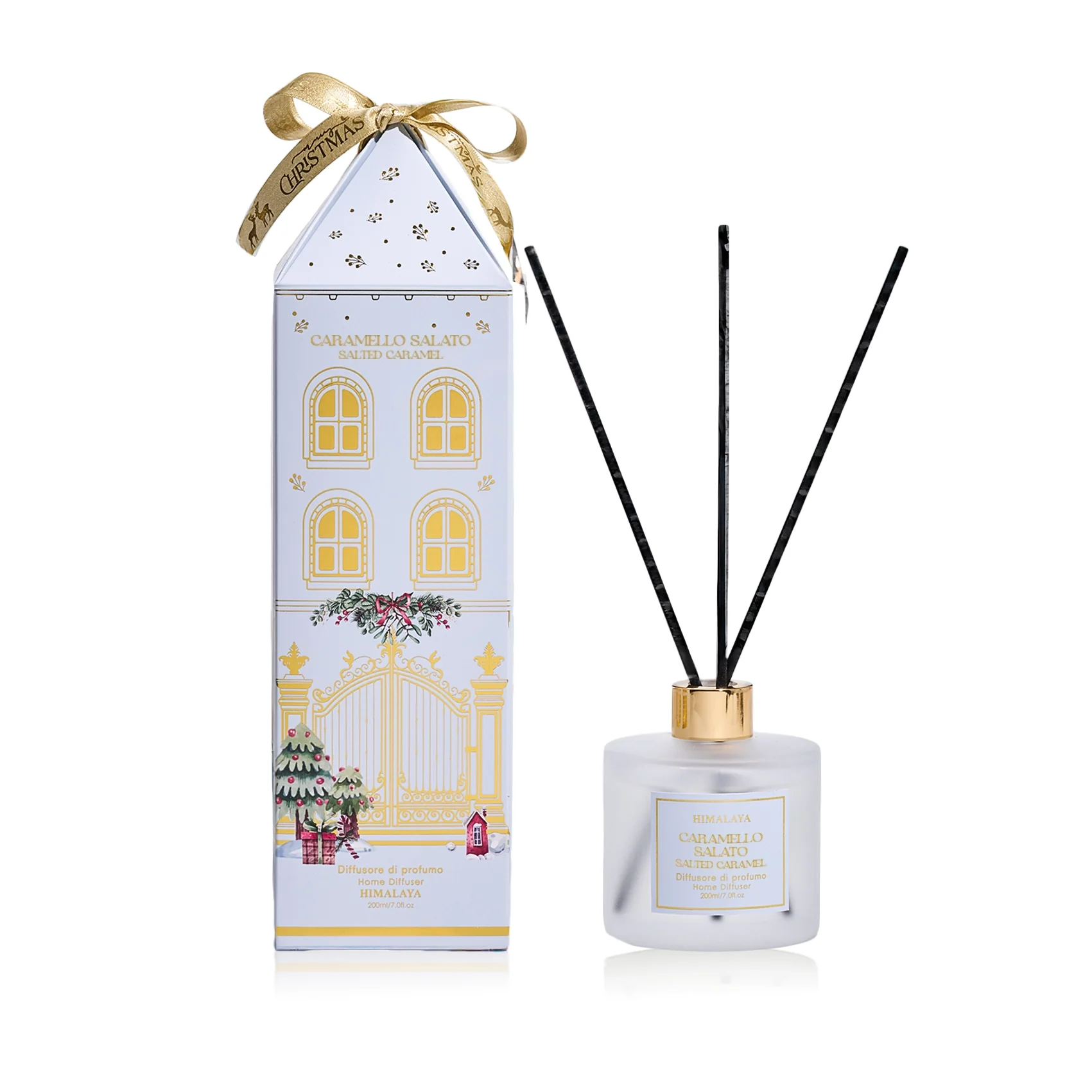 DIFFUSORE CON BASTONCINI IN LEGNO -CARAMELLO SALATO-200ML