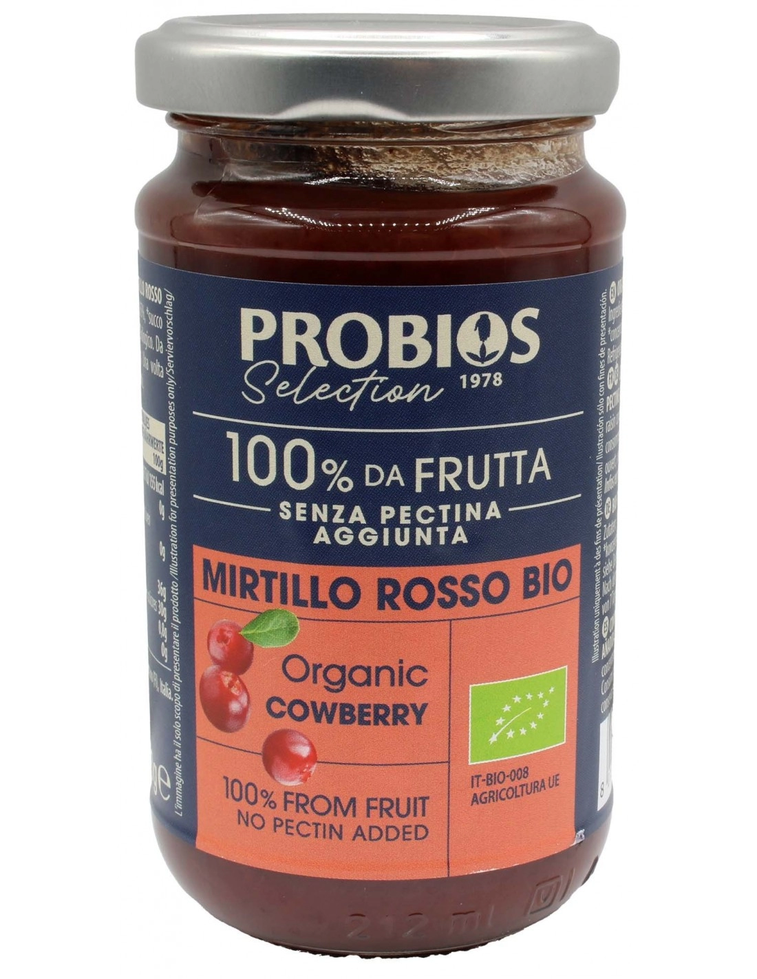 CONFETTURA DI MIRTILLO ROSSO BIO - 220G